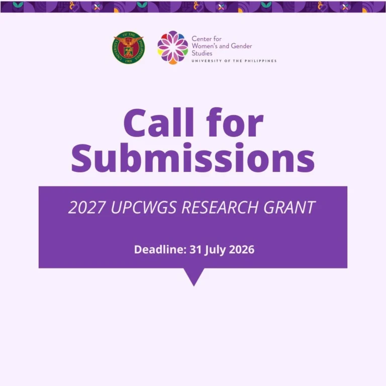 2027 UPCWGS Research Grant: Call for Research Proposals