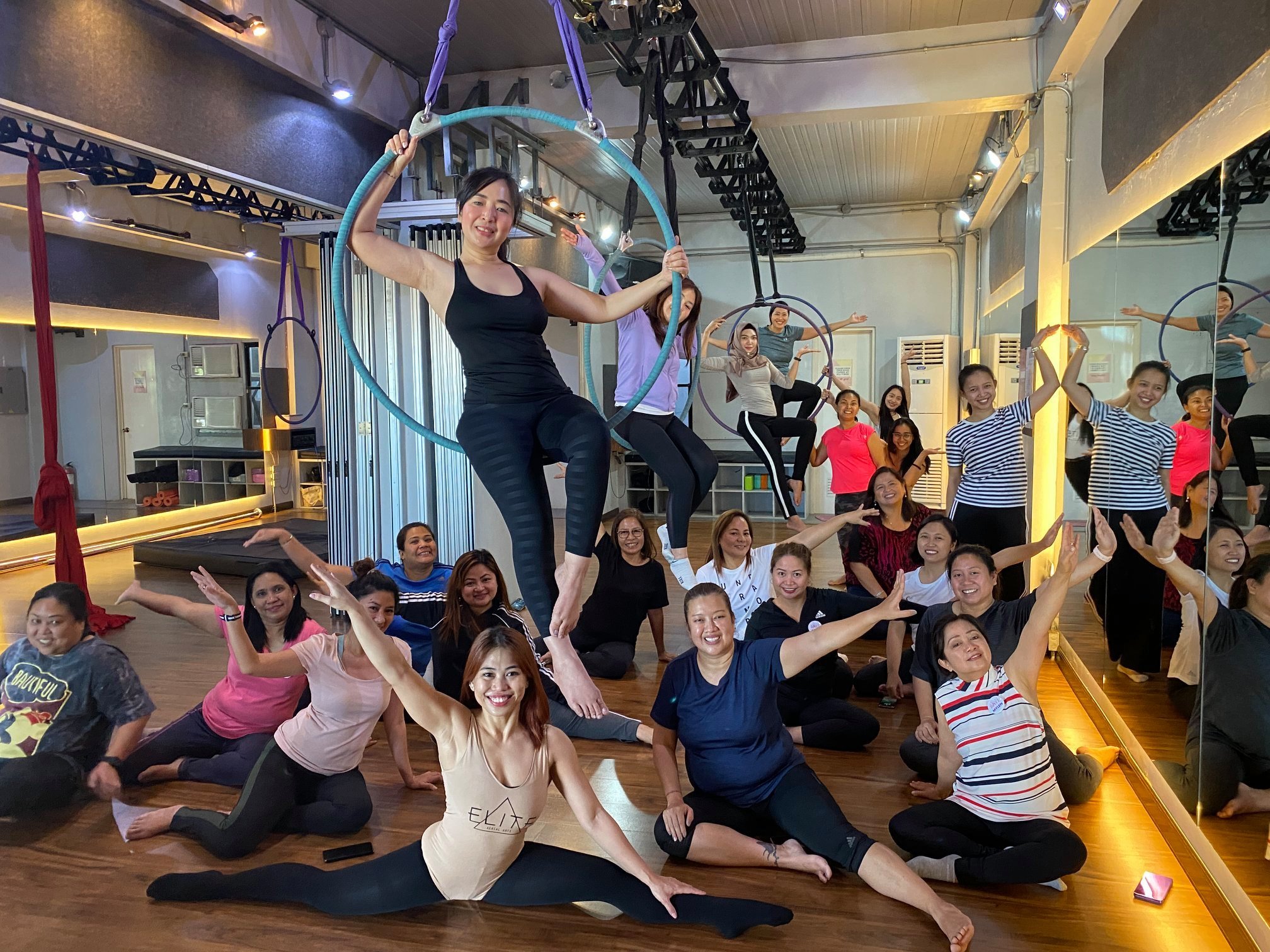 Taken during Day 2 Morning Exercise with Elite Aerial Arts