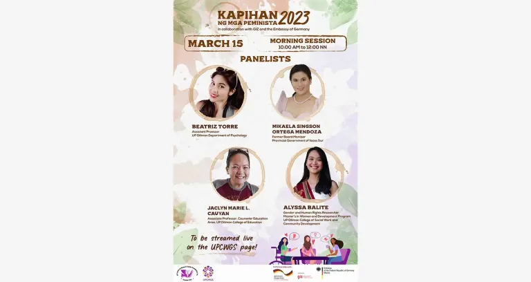 Kapihan ng mga Peminista 2023: Morning Session Panelists