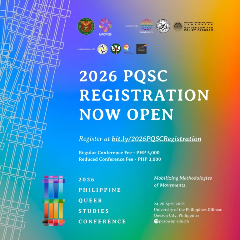 Philippine Queer Studies Conference 2026 Opens Registration