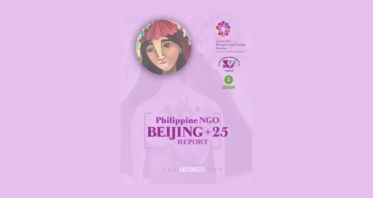 Philippine NGO Beijing + 25 Report Fact Sheet