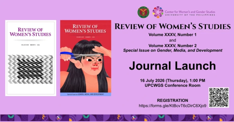 Review of Women’s Studies Volume XXXV, Numbers 1 and 2 Launch