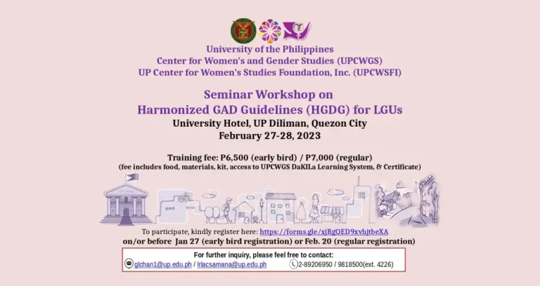 Seminar Workshop on HGDG for LGUs