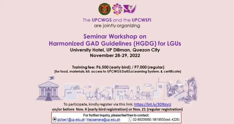 Seminar Workshop on HGDG for LGUs