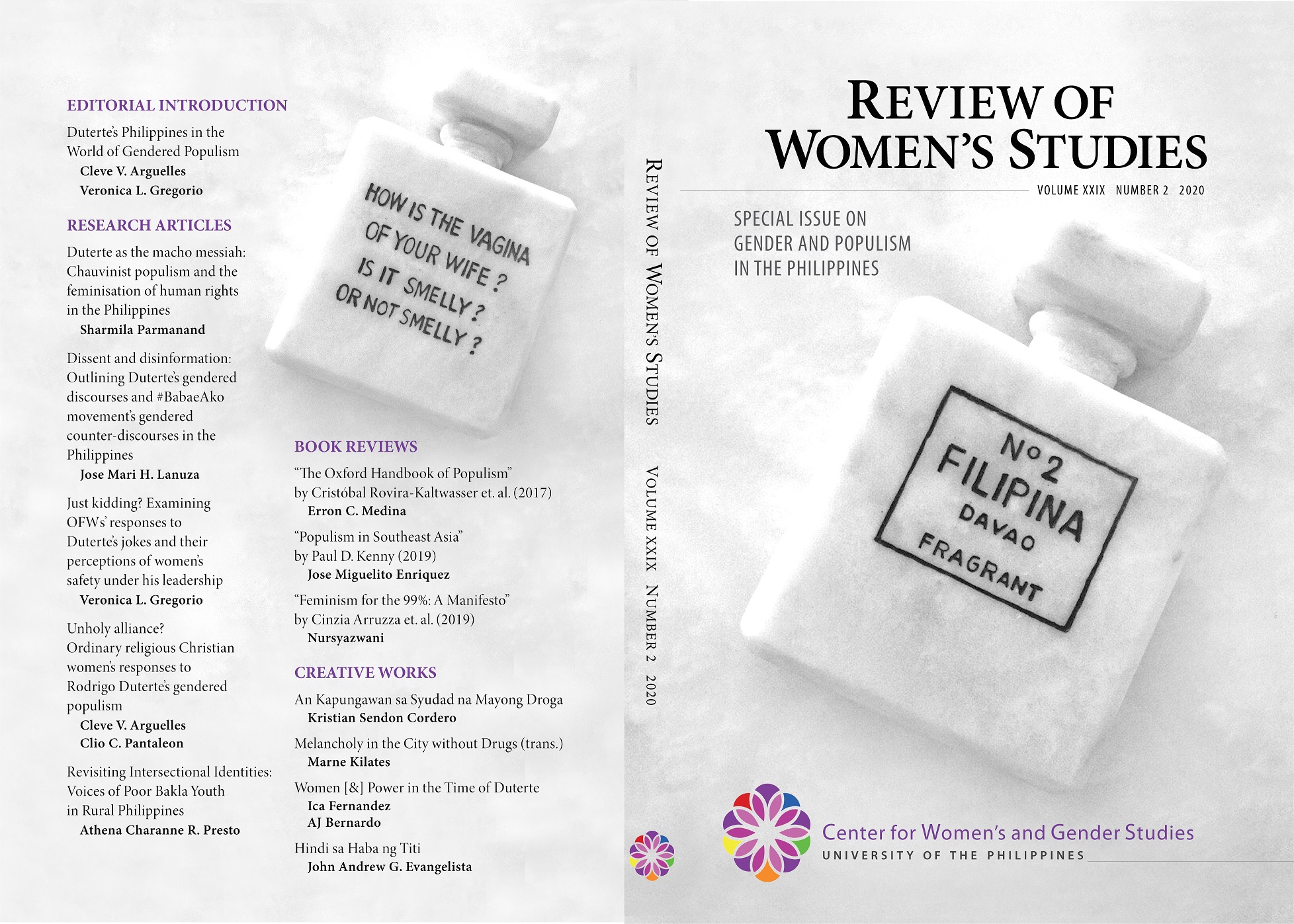 Book Launch: Review of Women’s Studies Volume XXIX, Number 2