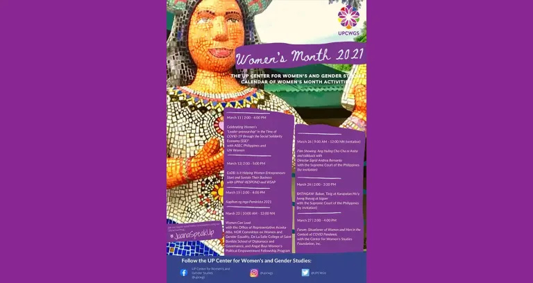 Women’s Month 2021: Calendar of Activities